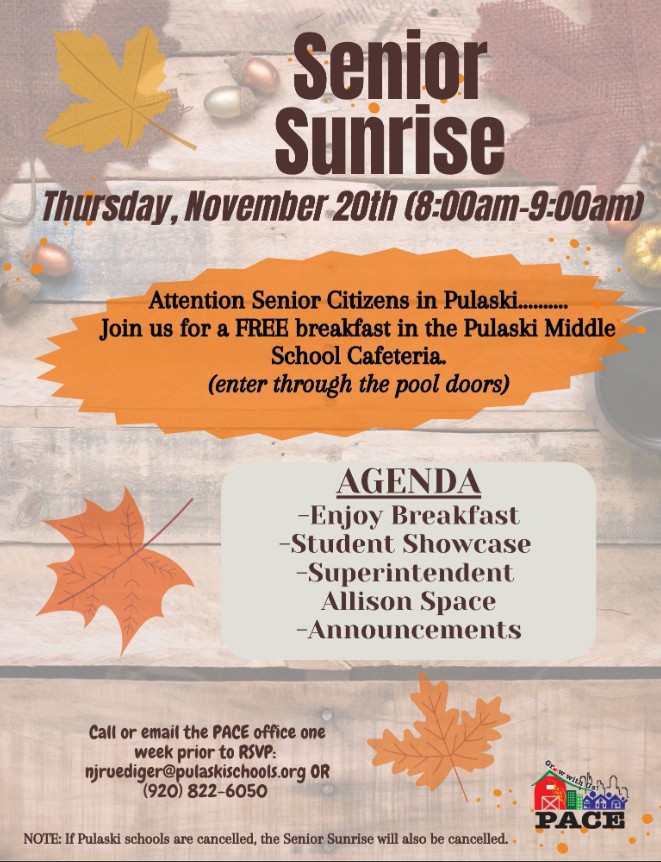 Senior Sunrise Breakfast