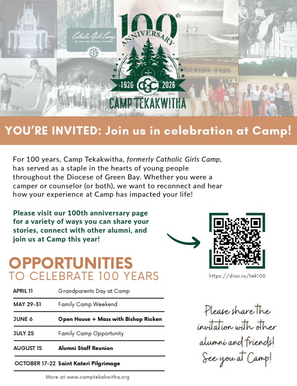 Camp Tekawitha 100 Year Anniversary Events