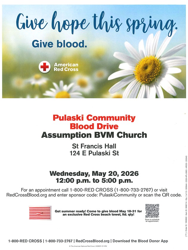 Pulaski Community Blood Drive ABVM