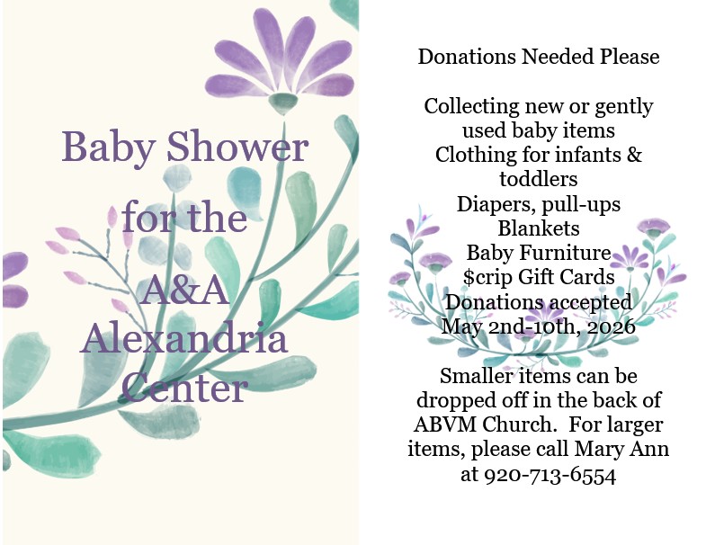 Baby Shower Donations Needed