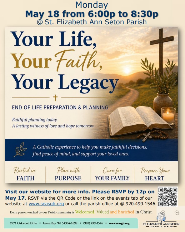End of Life Preparation & Planning at St. Elizabeth Ann Seton Parish